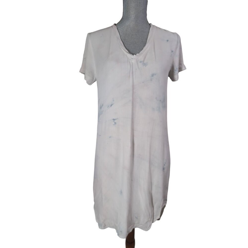 Cloth & Stone Tie‎ Dye T-Shirt Dress Womens XS V-Neck Short Sleeve Pullover